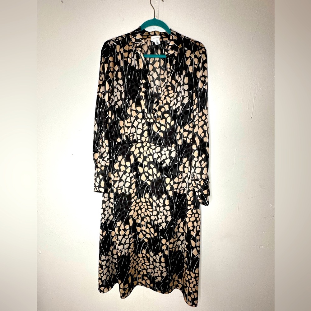 Richard Allen X H&M Long Sleeve Geometric Size 12 Midi Women’s Dress - Picture 2 of 8